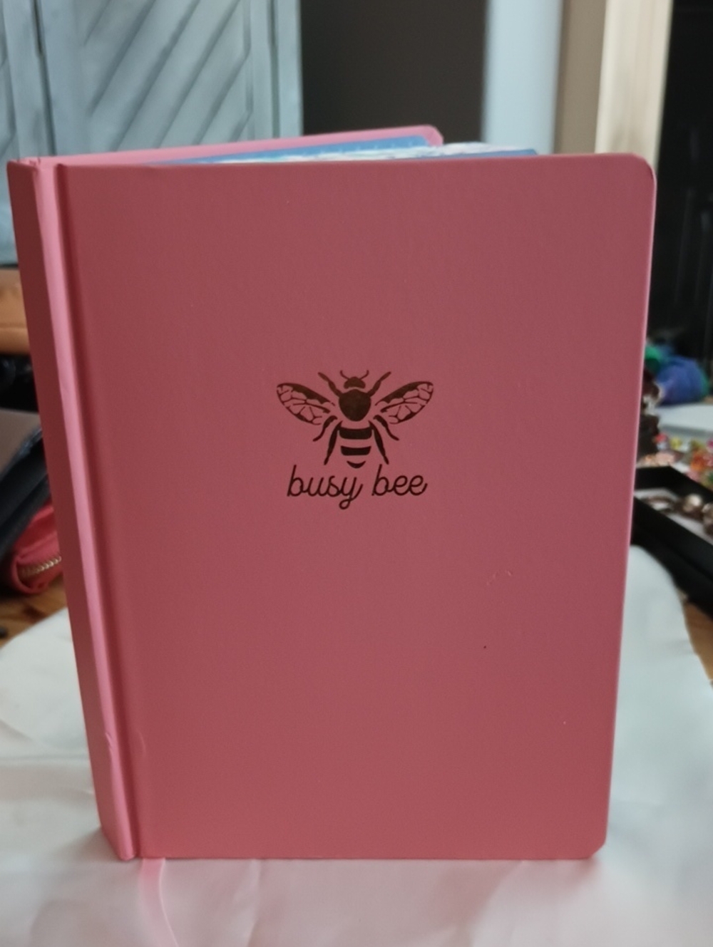 James Burke Busy Bee Pink Hardcover Notebook